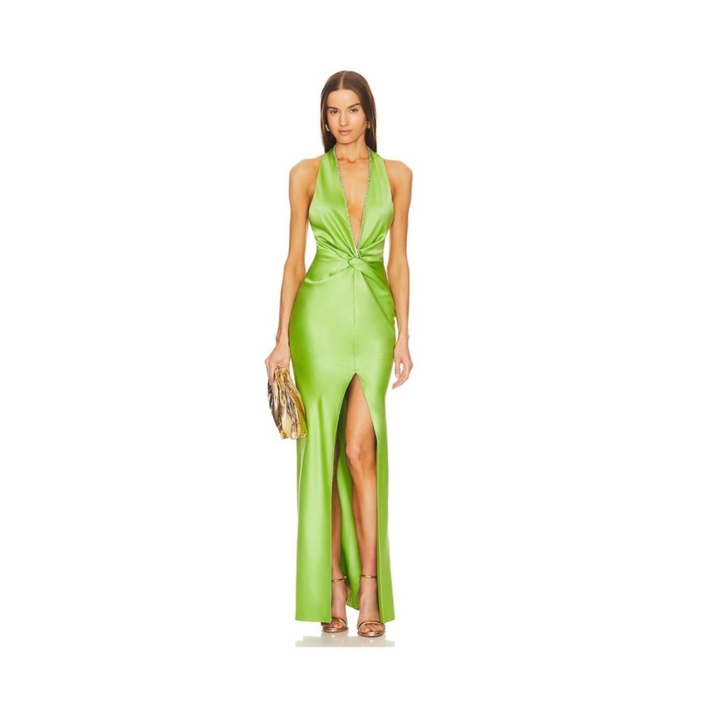 KHANUMS X Halter Gown With Slit Size XL‎ Some Damage Throughout